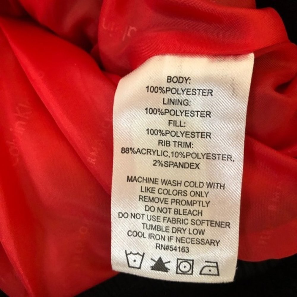 Calvin Klein Red Black Tom Puffer Vest Size S - Picture 8 of 8